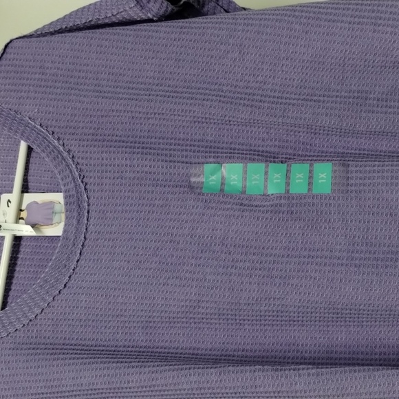 Seven7 women size 1X, 3X waffle knit top shirt purple - Picture 7 of 7